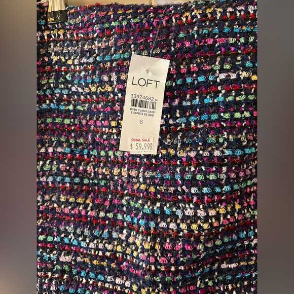 LOFT Colorful Tweed Mini Skirt - Picture 4 of 4